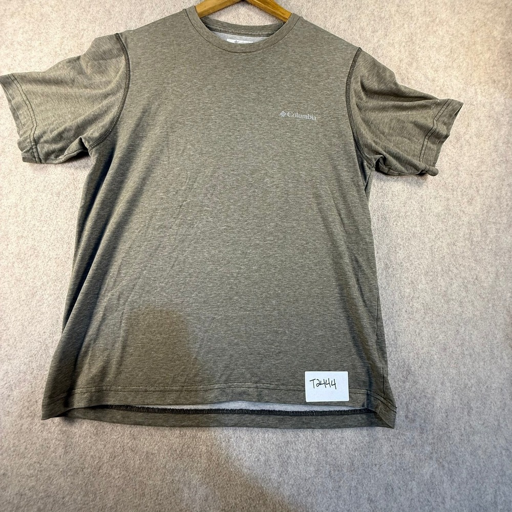 Columbia Mens Short Sleeve Crewneck T-Shirt Olive Green Heather Size Small
